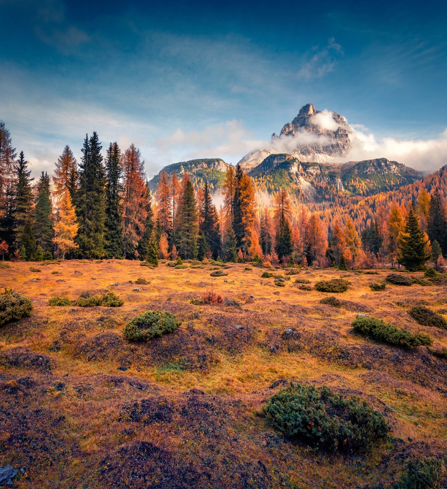 autumn landscape of Dolomiti Alps, Italy