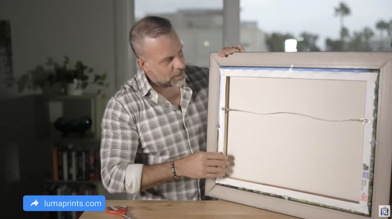 lumaprints framed canvas back