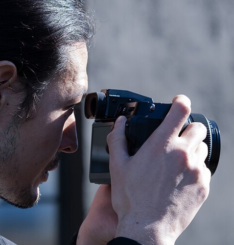 man using a Fujifilm GFX 100S 2