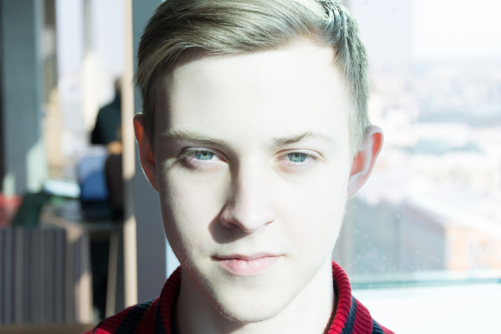 overexposed portrait of a man