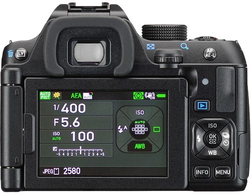 Pentax K-70 back screen