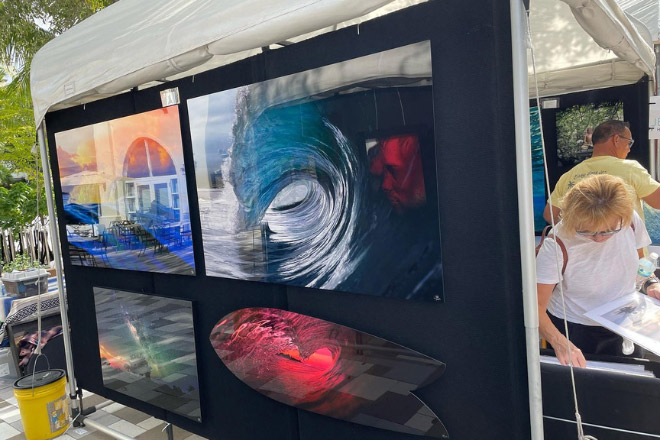 Shiny Prints at an art fair